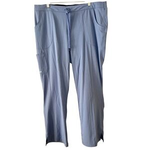 Skechers Barco Scrub Pants 2XL Blue Stretch Drawstring Nurse Medical Workwear
